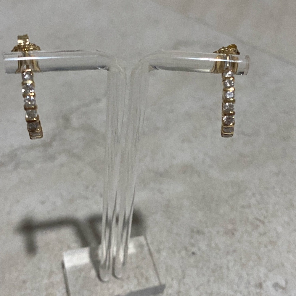 J Hoops Diamond Earrings